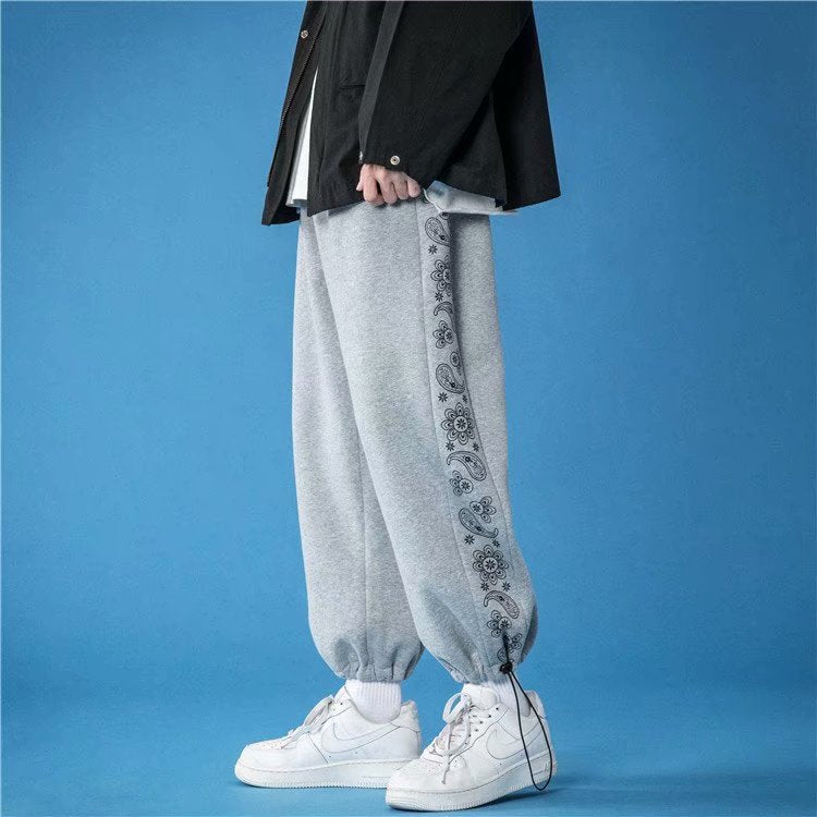 Loose Tie Foot Casual Trousers