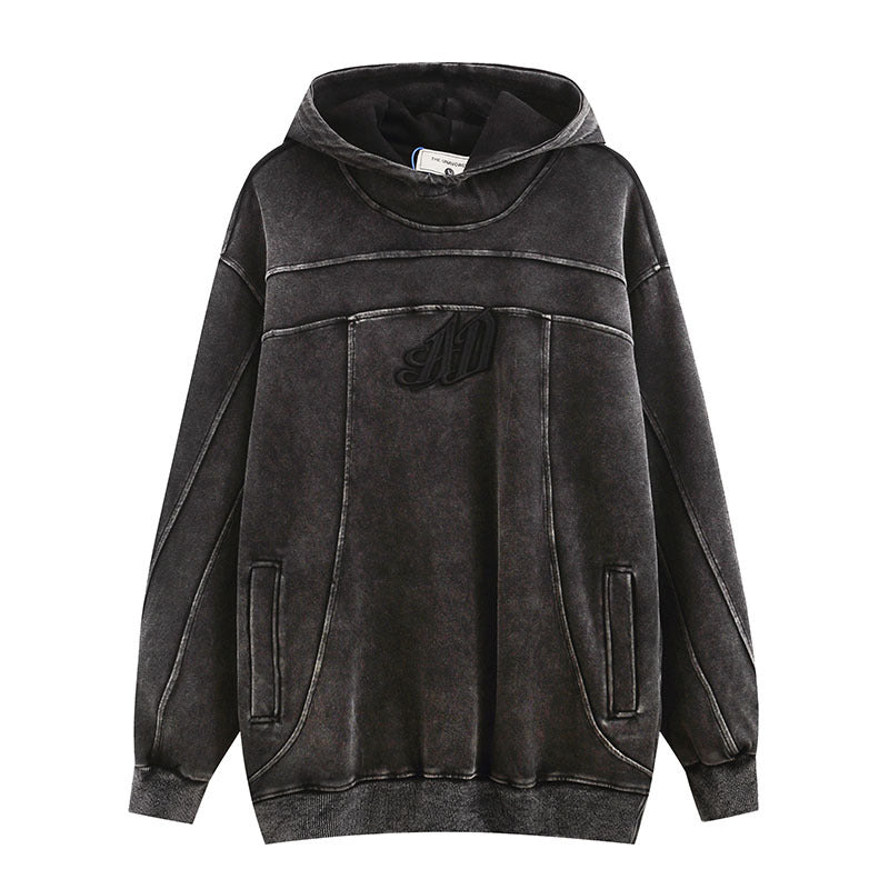 Urban Fade Cotton Hoodie with Lettering Detail