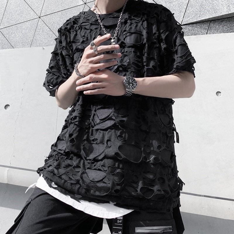 ripped techwear tee
