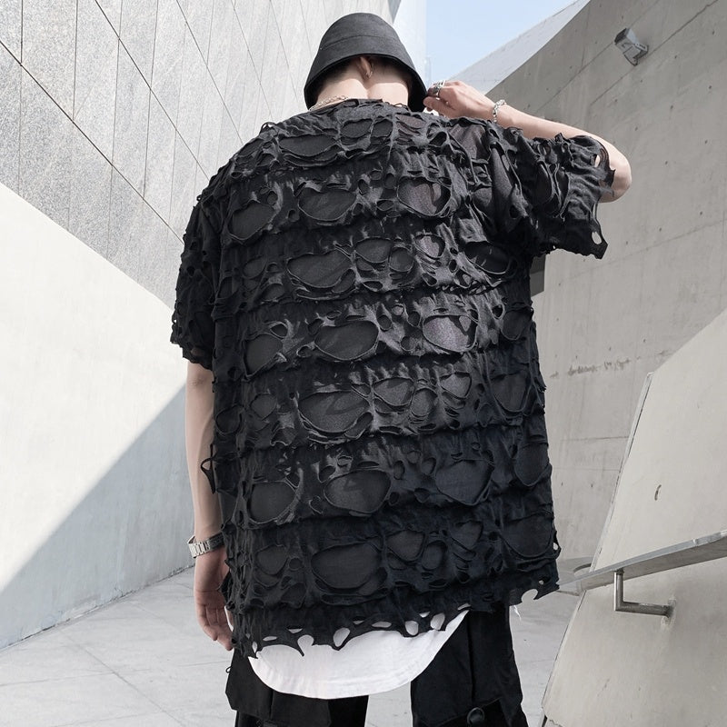 ripped techwear tee