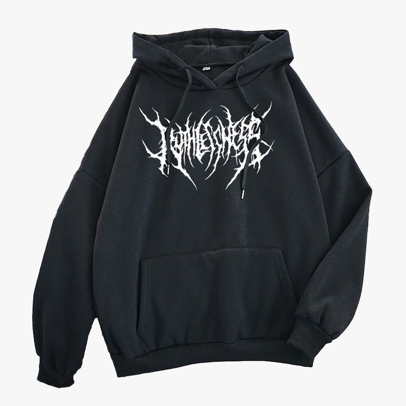 GRAFFITI LIGHTNING LETTER PRINT HOODIE