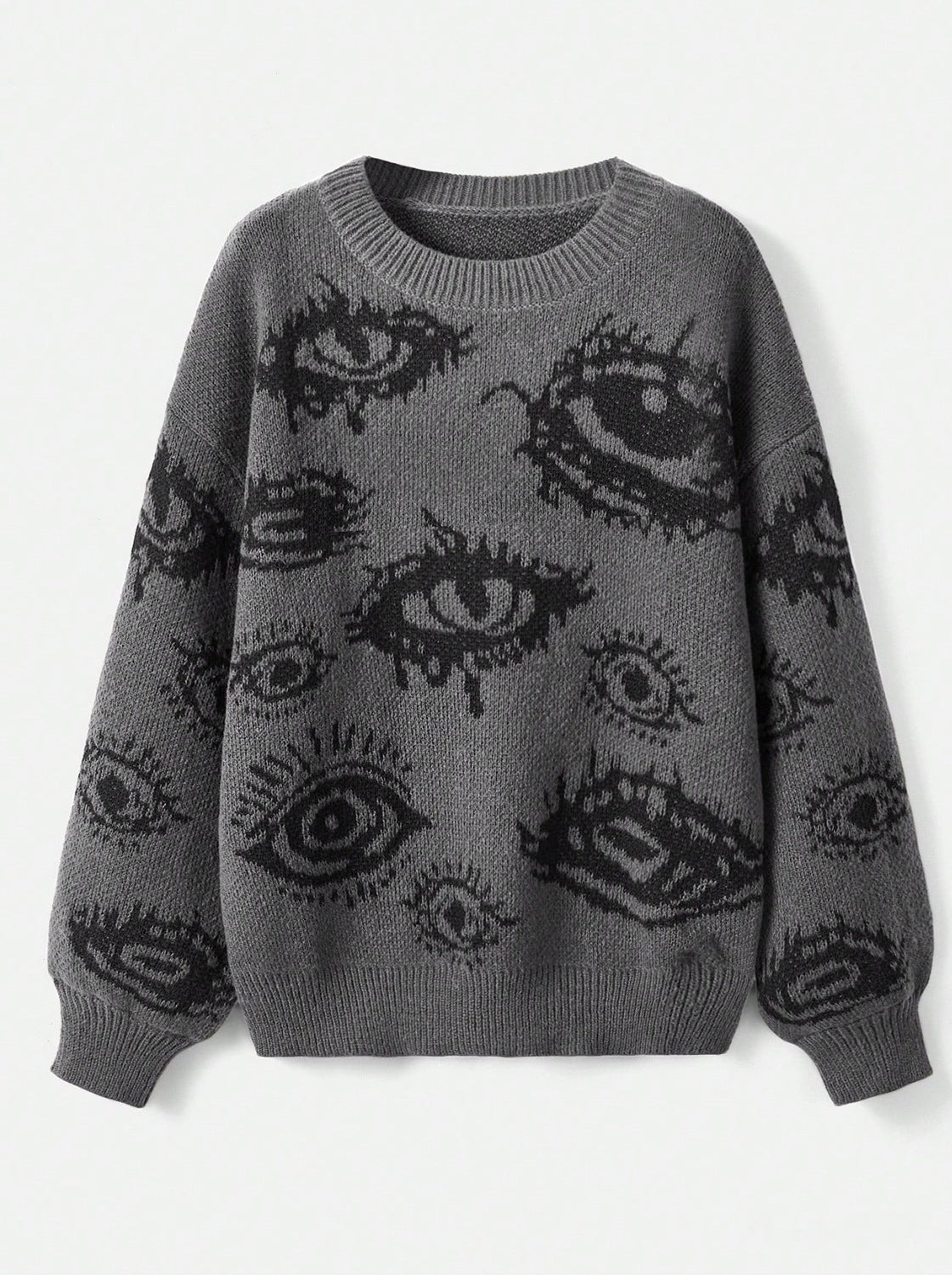 Vintage Oversize "Eyes of Providence" Y2K Knitted Sweater