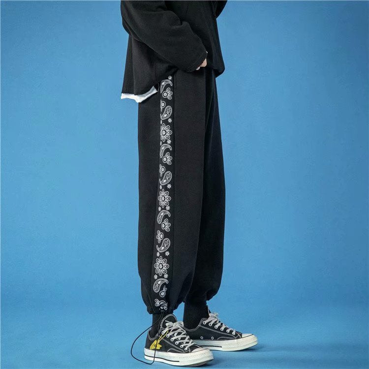 Loose Tie Foot Casual Trousers