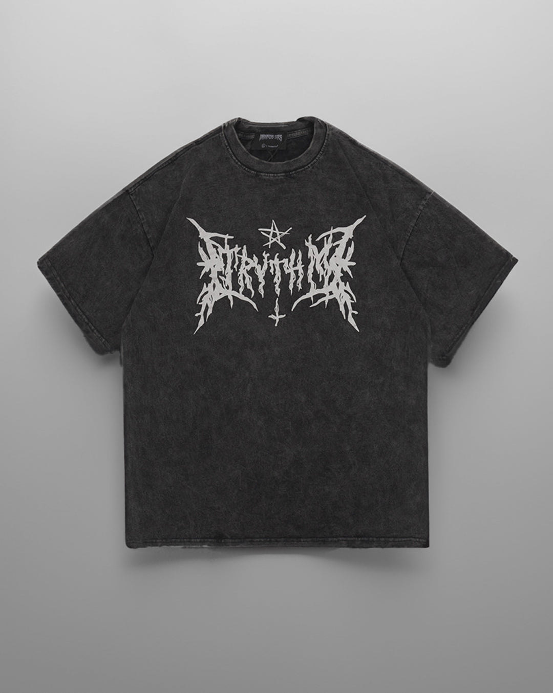 Gothic Script Distressed Cotton Tee