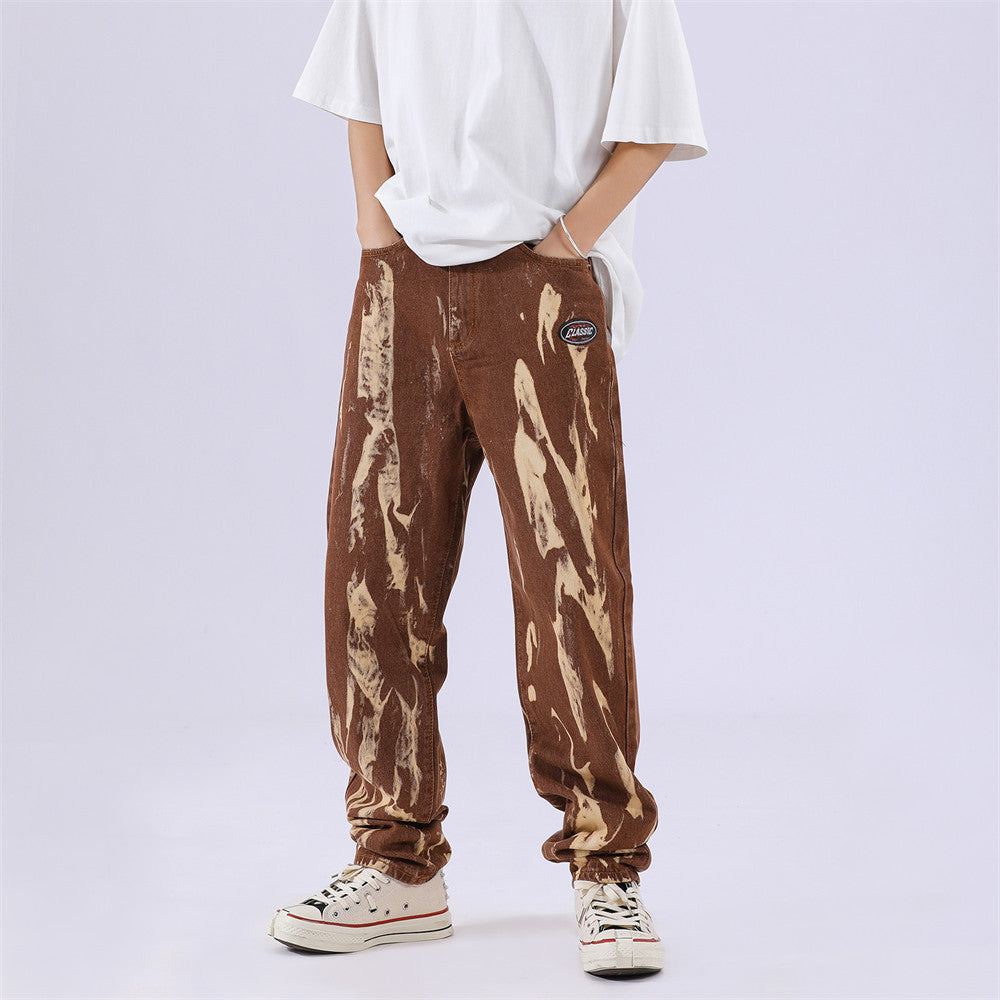 Paint Splash-ink Loose Trousers