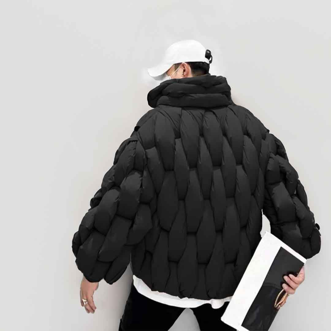 Raver Black Coat Warm and Thick