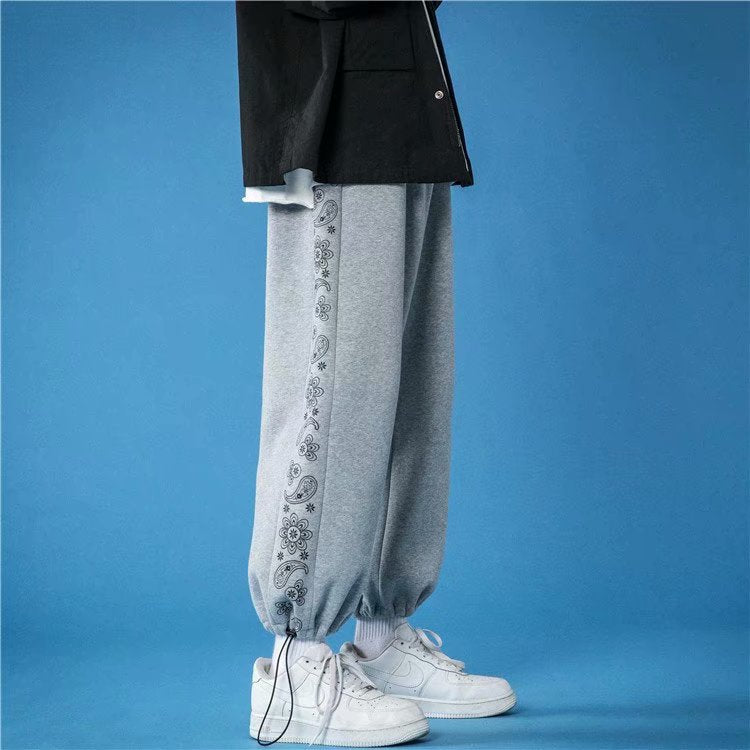 Loose Tie Foot Casual Trousers