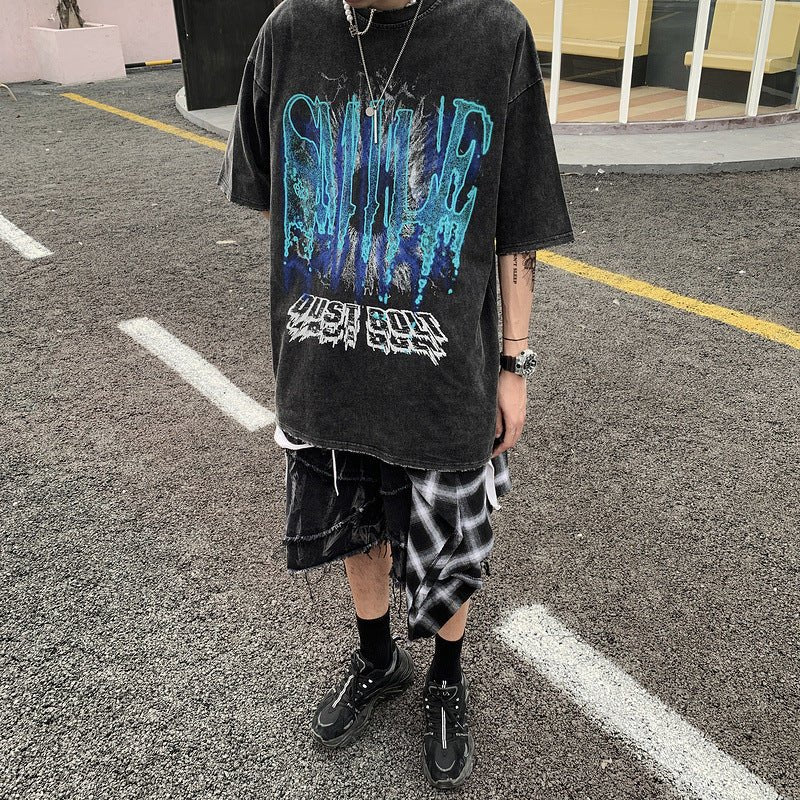 ABSTRACT GRAFFITI COTTON TEE - Synesthetic