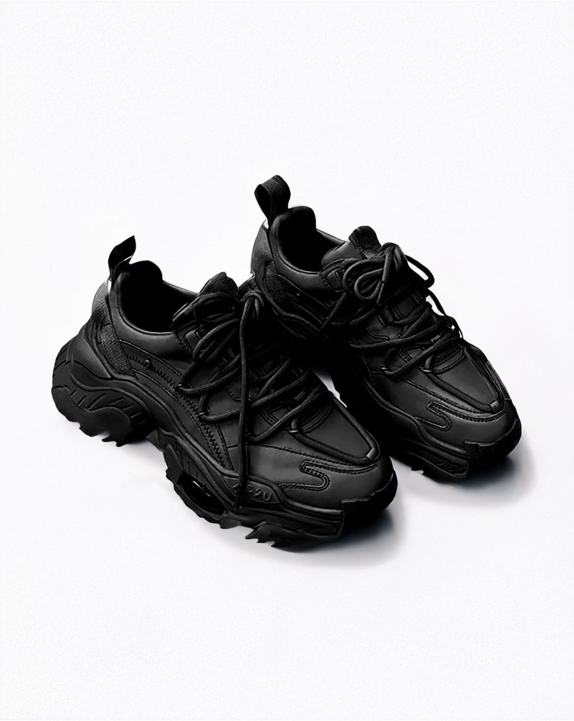 Bold Statement Microfiber Leather Platform Sneakers - Synesthetic