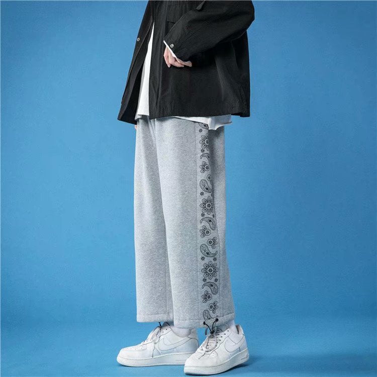 Loose Tie Foot Casual Trousers