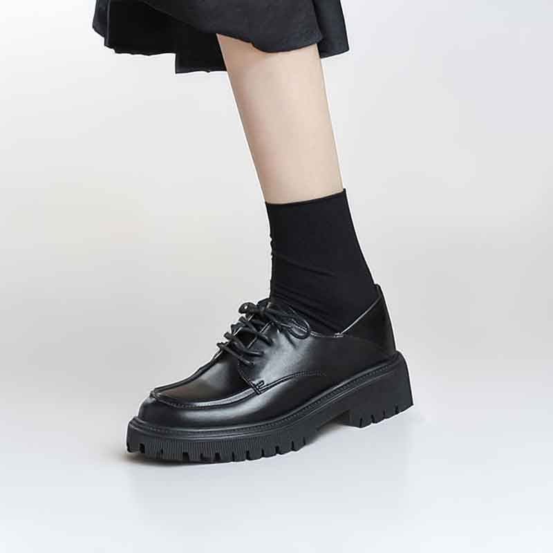Chic Urban Cowhide Leather Shoes - Synesthetic