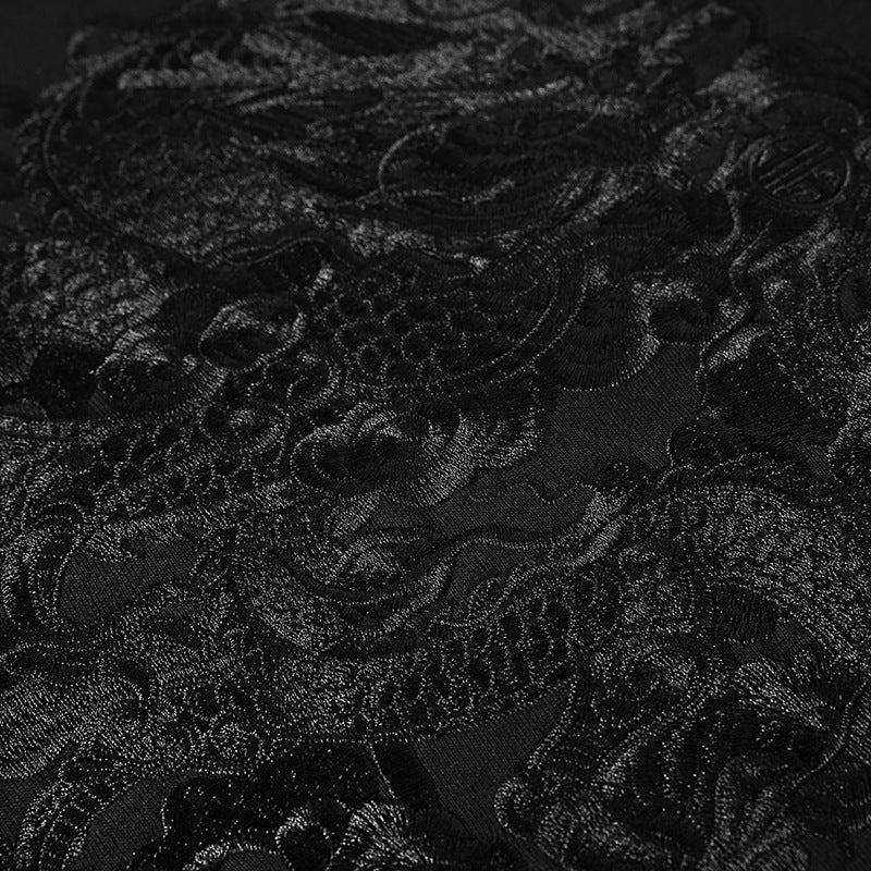 Dragon embroidered loose sweater - Synesthetic