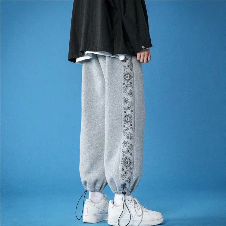 Loose Tie Foot Casual Trousers