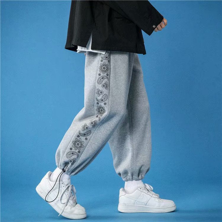 Loose Tie Foot Casual Trousers