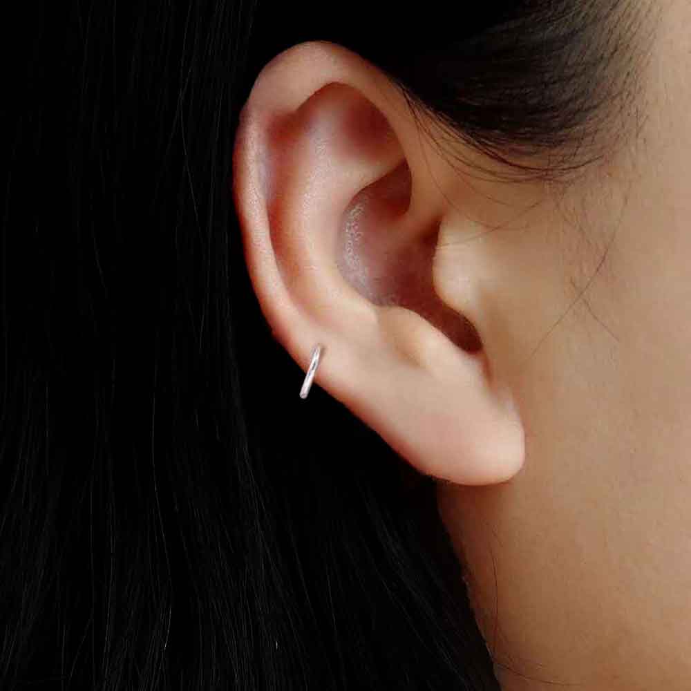 STERLING SILVER UNISEX HELIX EARRINGS