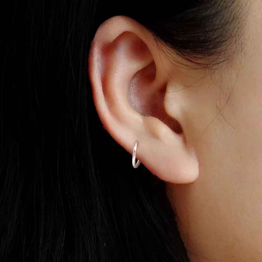 STERLING SILVER UNISEX HELIX EARRINGS