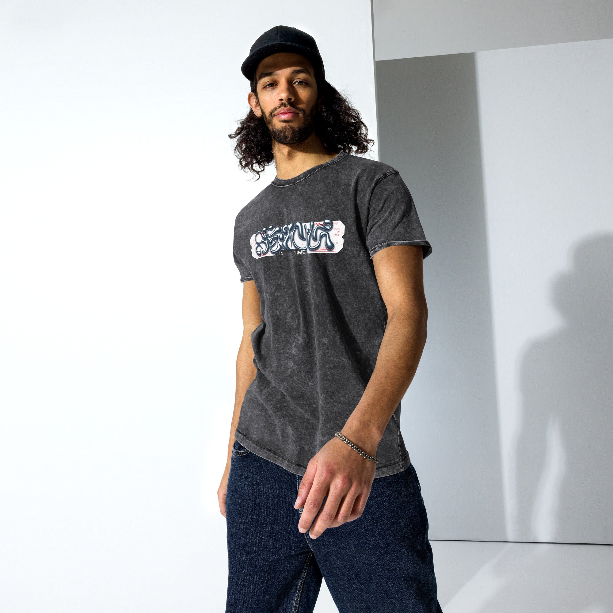 Stuck in Time Denim T-Shirt