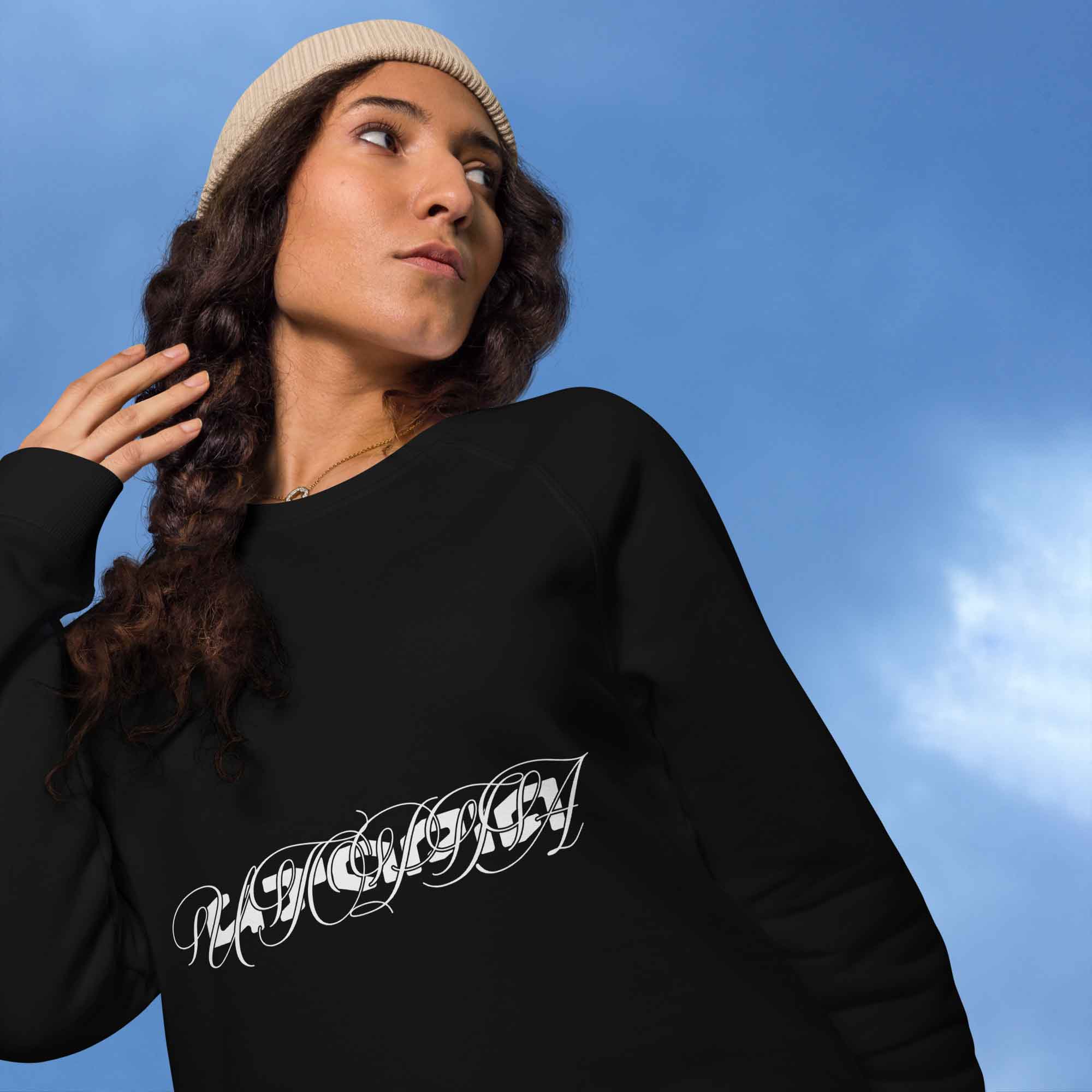 Utopia Unisex organic raglan sweatshirt