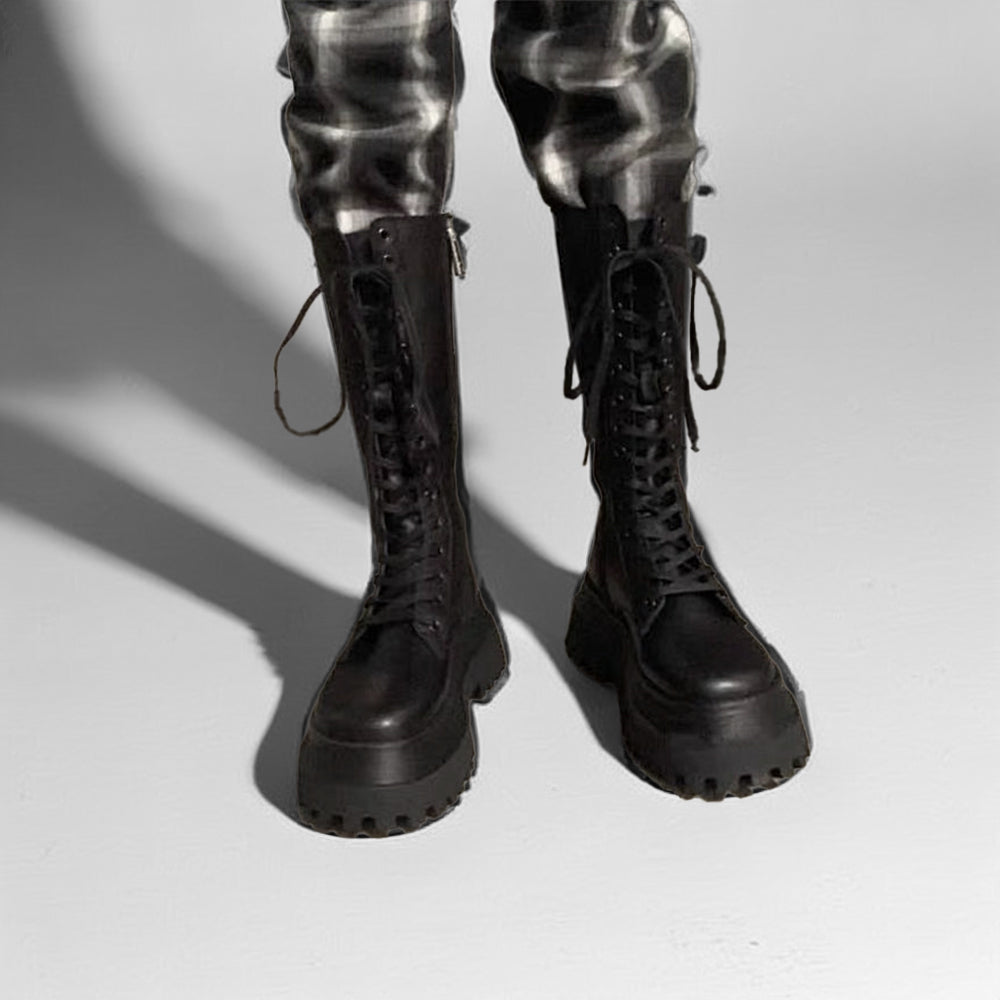 URBAN TREKKER HOLLOWED-OUT KNIGHT BOOTS