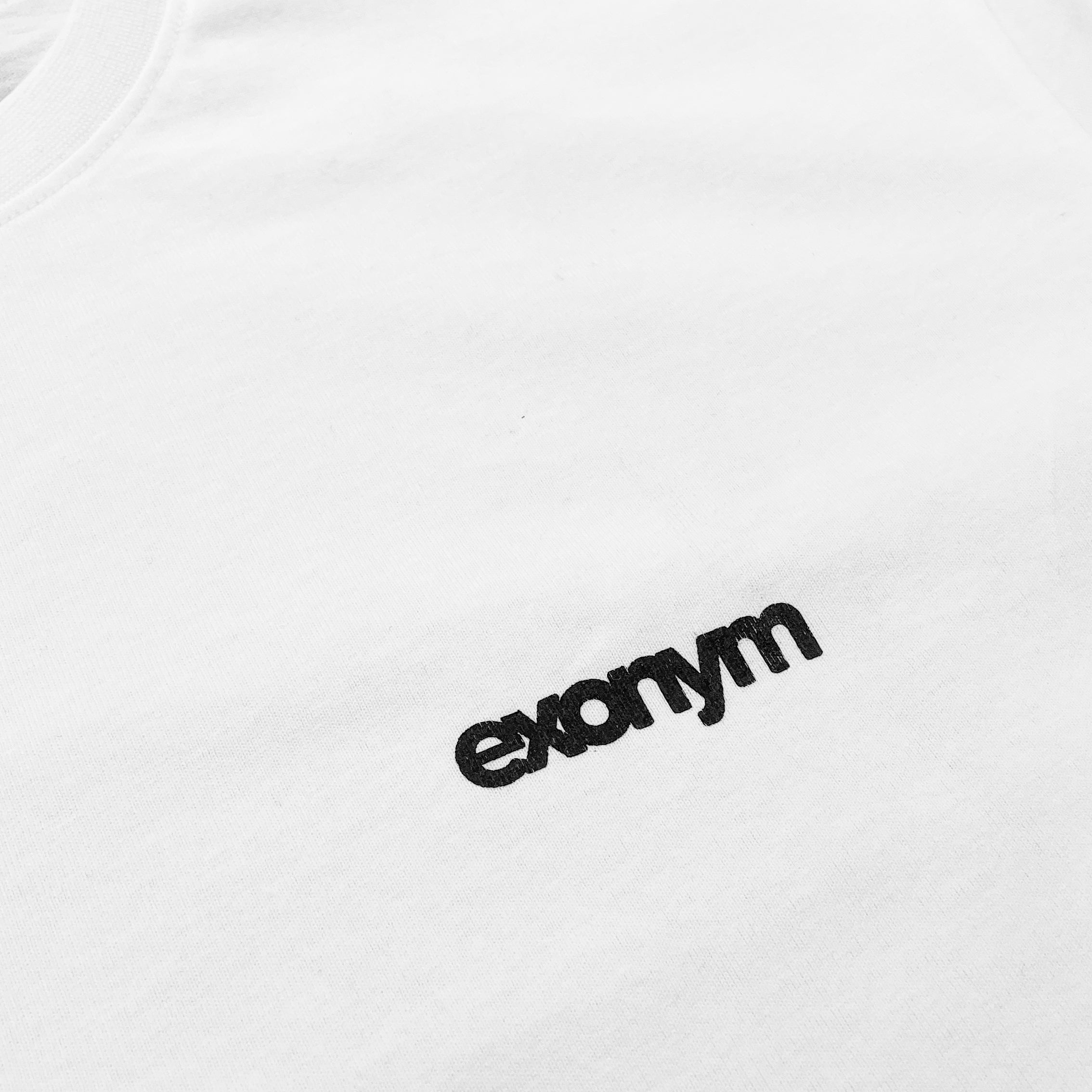 EXONYM “LABEL” OVERSIZED WHITE TEE