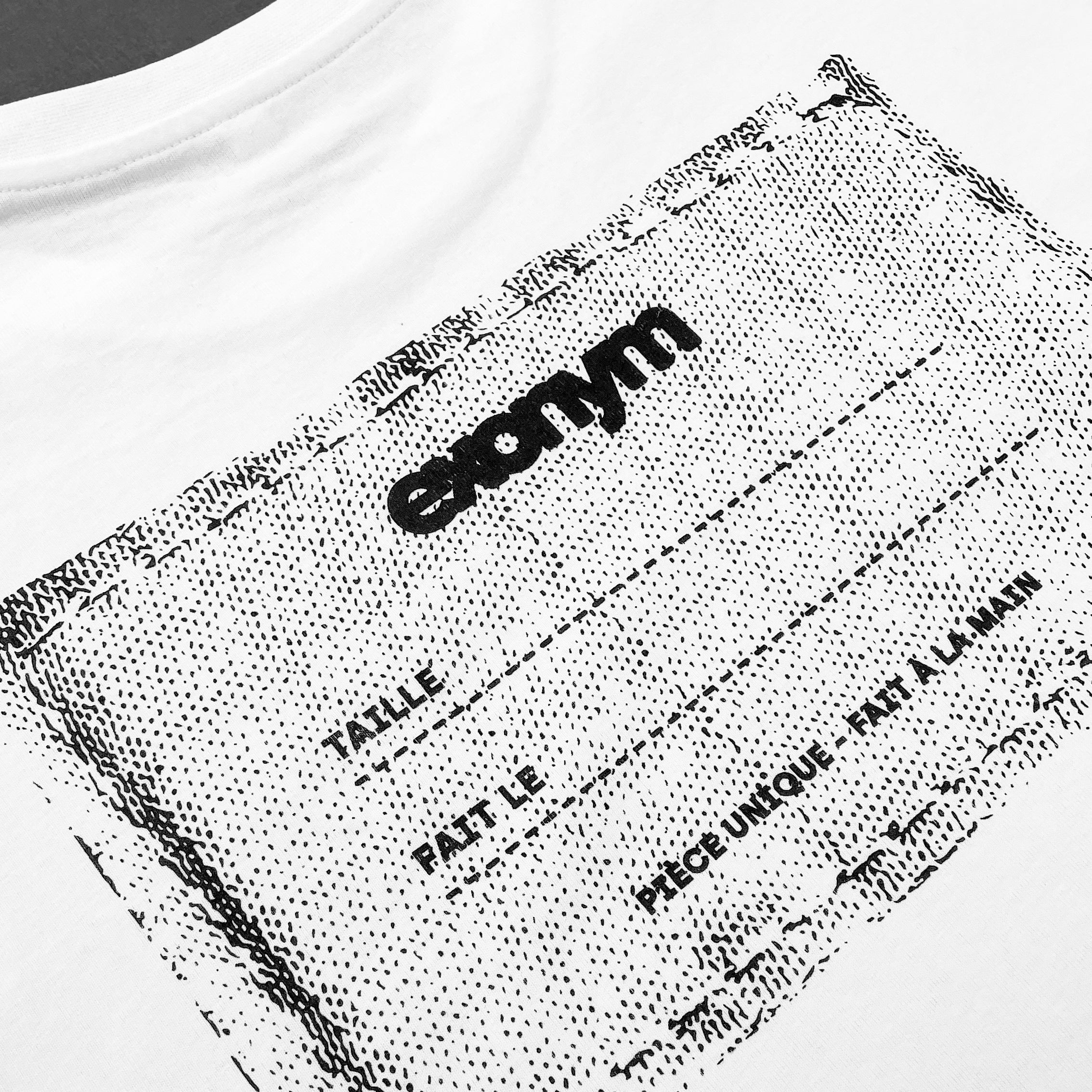 EXONYM “LABEL” OVERSIZED WHITE TEE