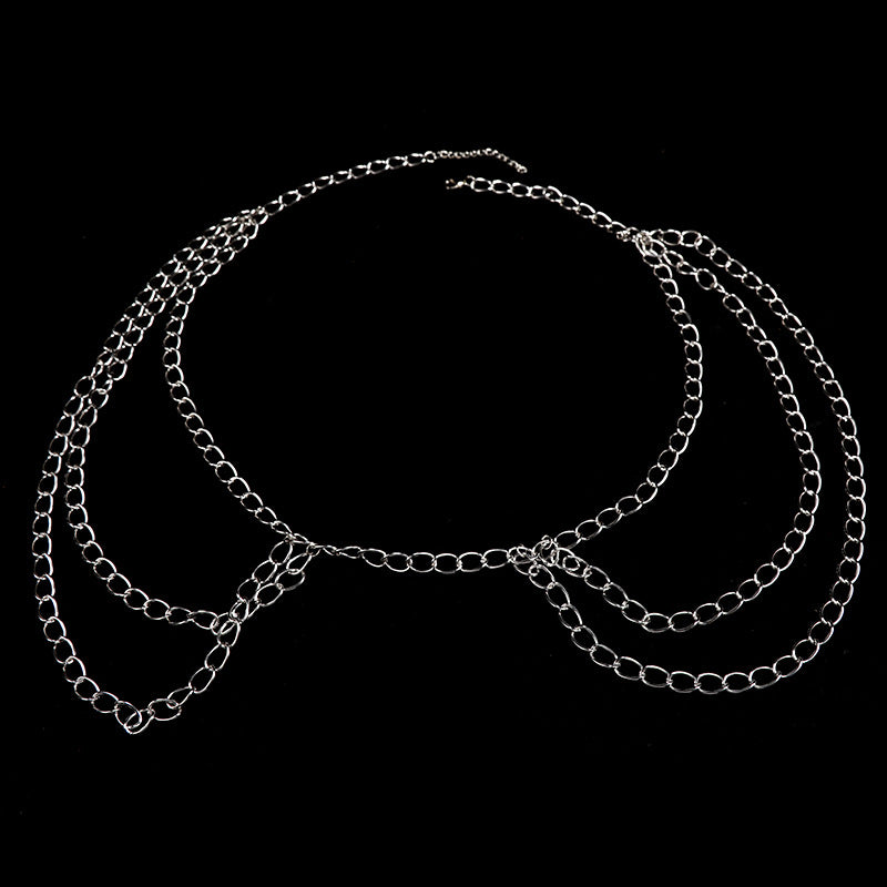 SEXY WAIST CHAIN MULTI-LAYER METAL BODY CHAIN