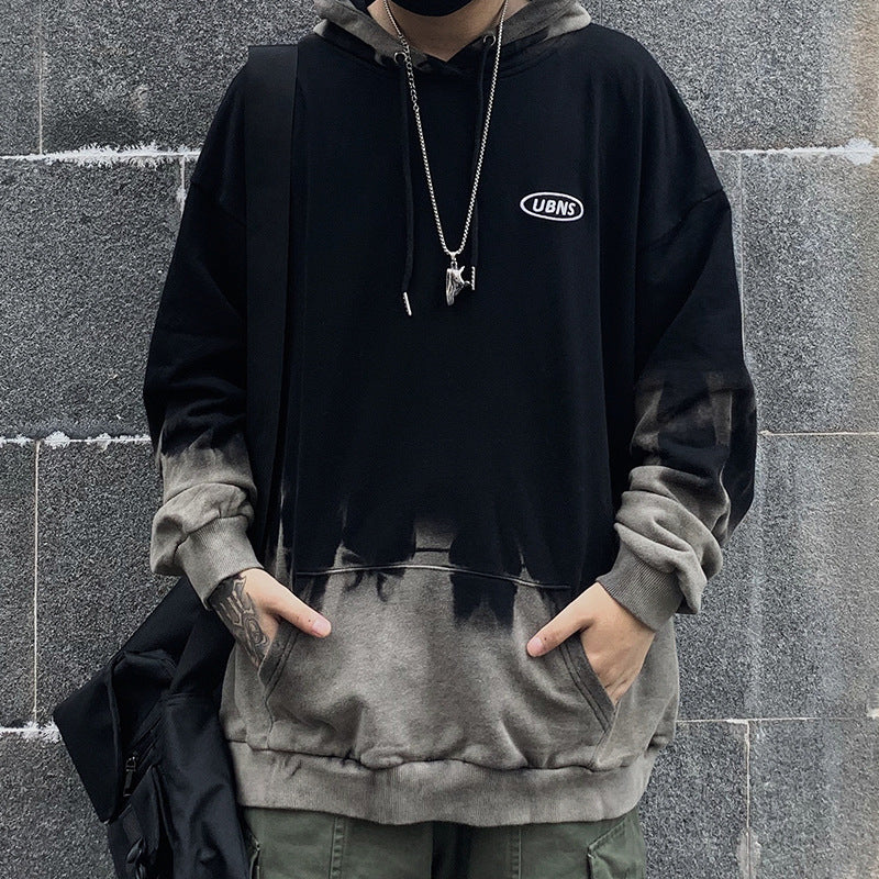 Diablo Gradient Tie-Dye Hoodie - Black L