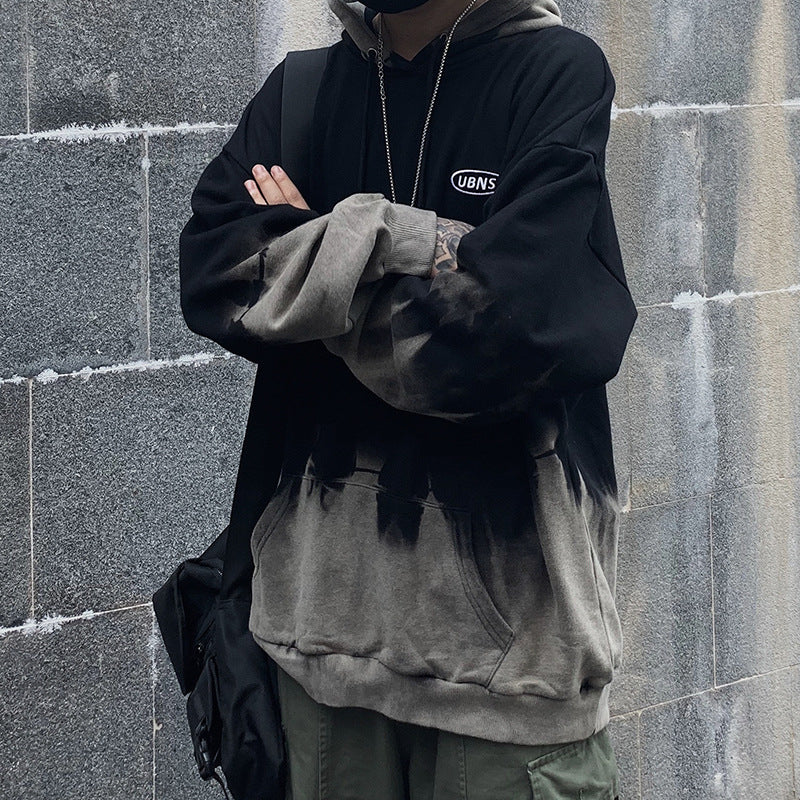 Diablo Gradient Tie-Dye Hoodie - Black M