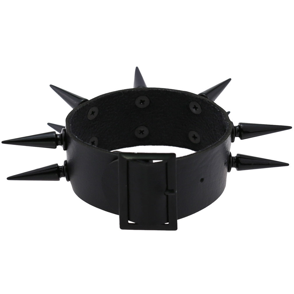 Emo Spike Bracelet Leather Cuff Bangle