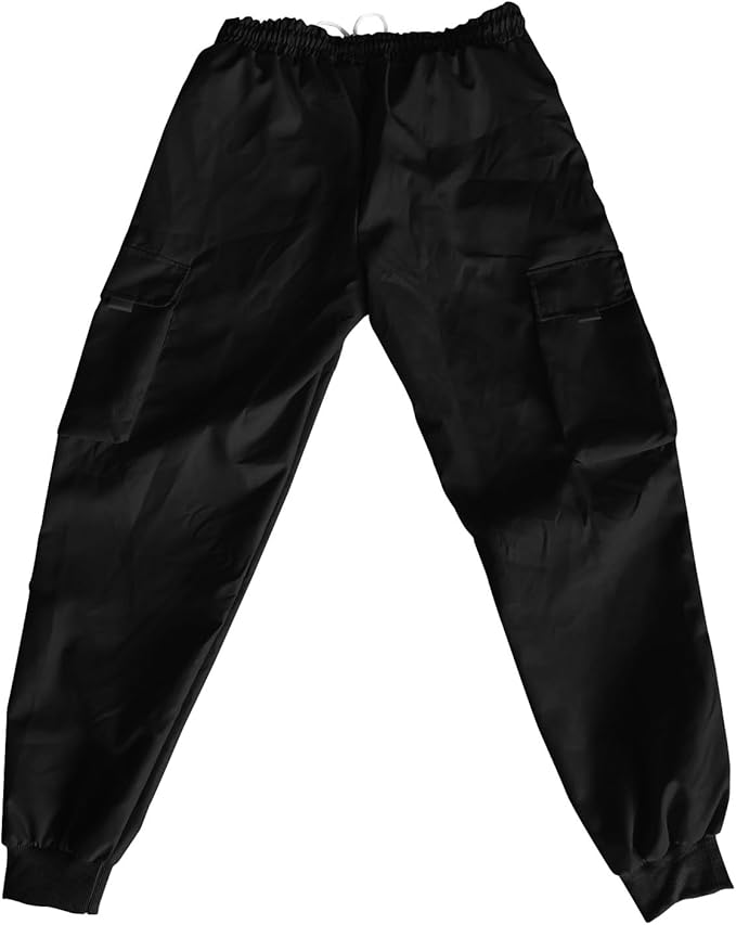 Pantalon cargo décontracté noir streetwear moderne