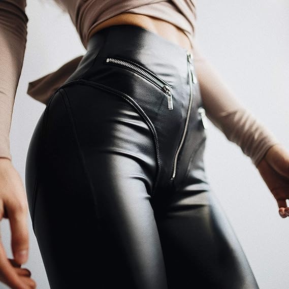 LEGGINGS EN CUIR PU RAVE