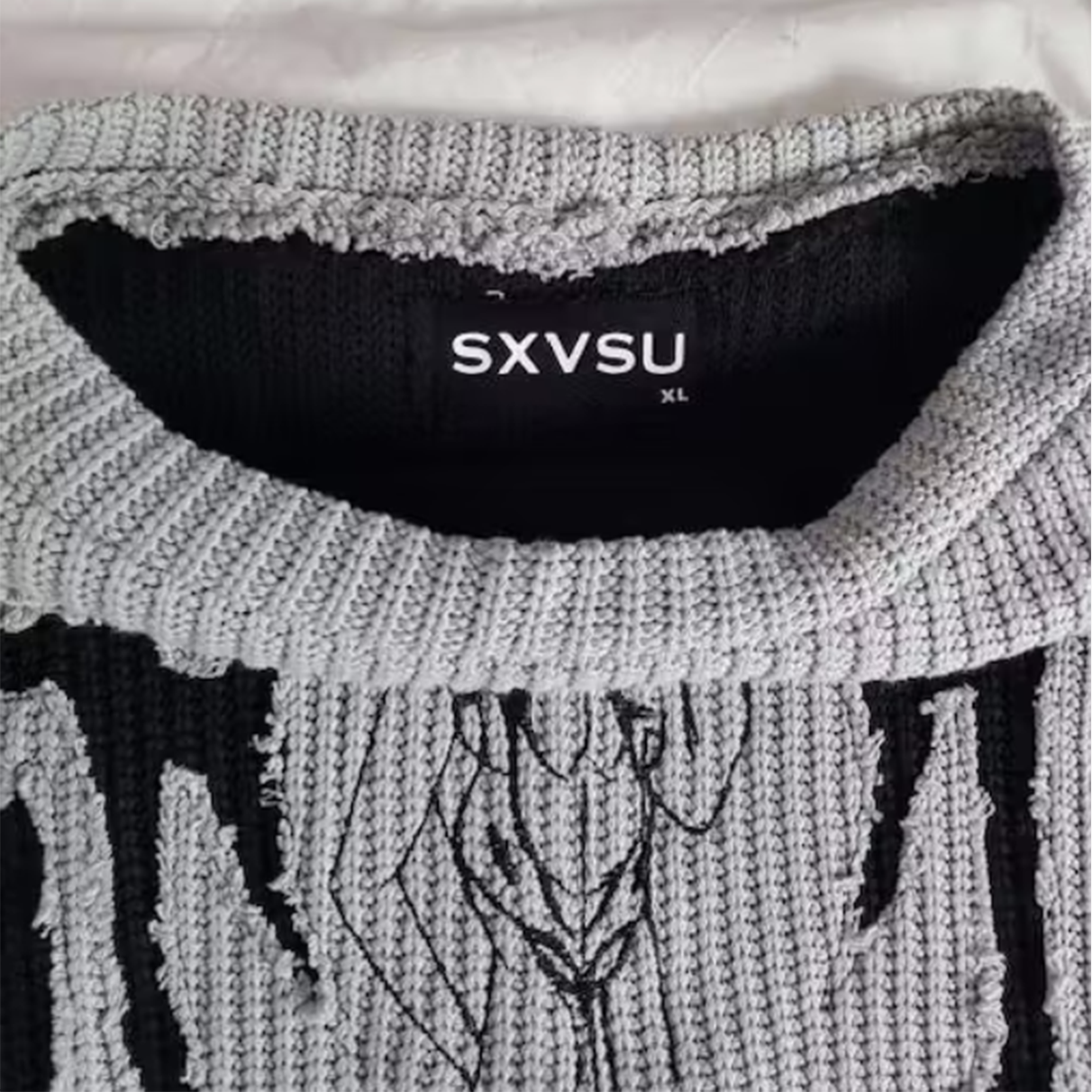 SKELETAL ILLUSION KNIT SWEATER