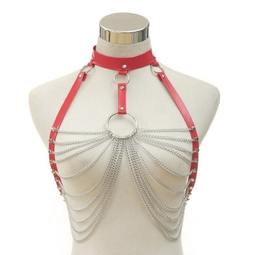 HARNAIS DE CORPS EN CUIR GOTHIQUE