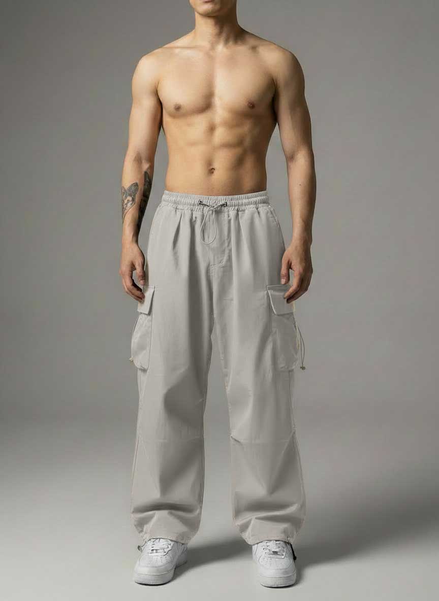 Loose Straight Cargo Trousers