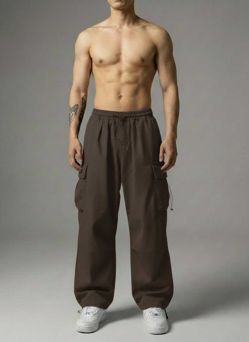 Loose Straight Cargo Trousers
