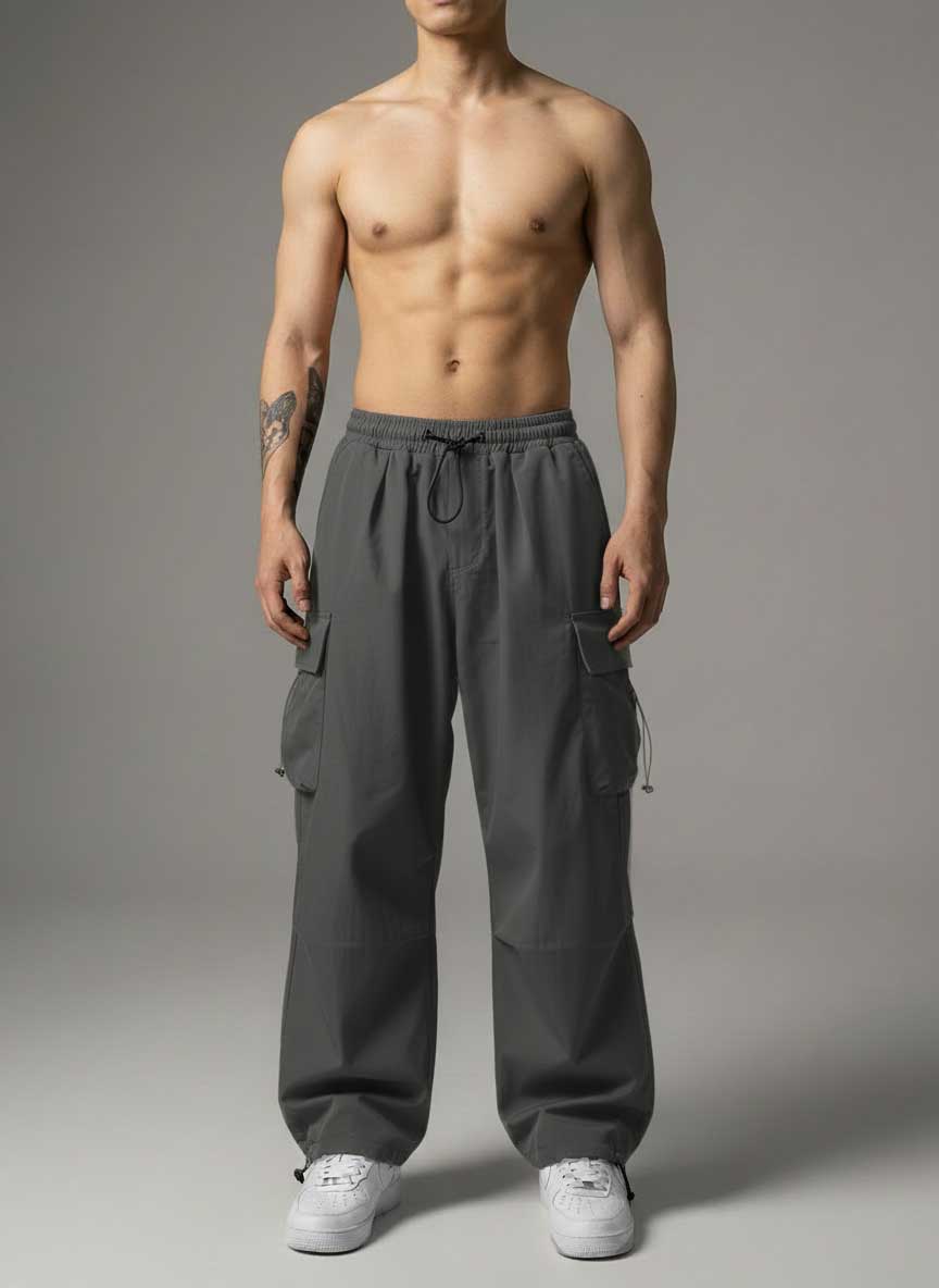 Loose Straight Cargo Trousers