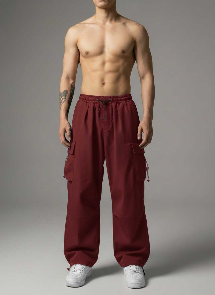 Loose Straight Cargo Trousers