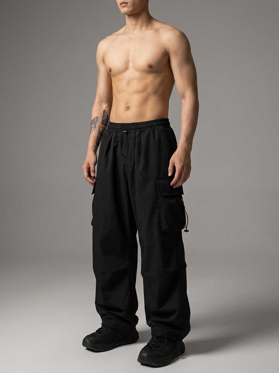 Loose Straight Cargo Trousers