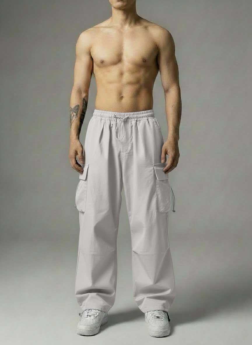 Loose Straight Cargo Trousers
