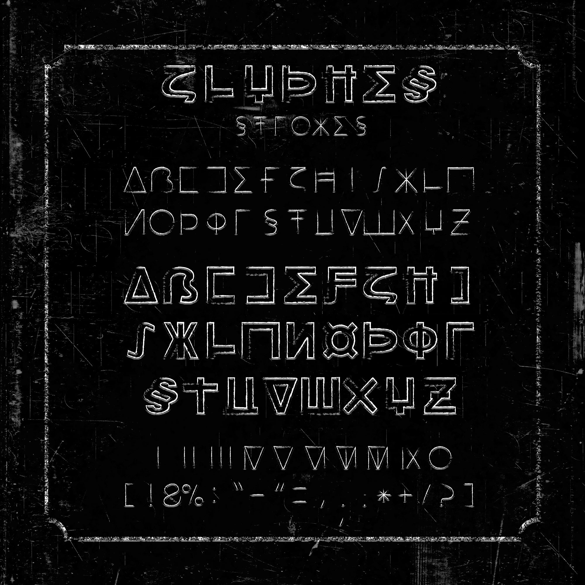 GLYPHES FONT