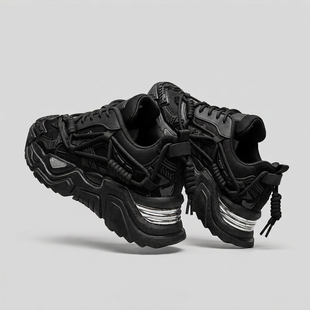 Platform Sneakers back black