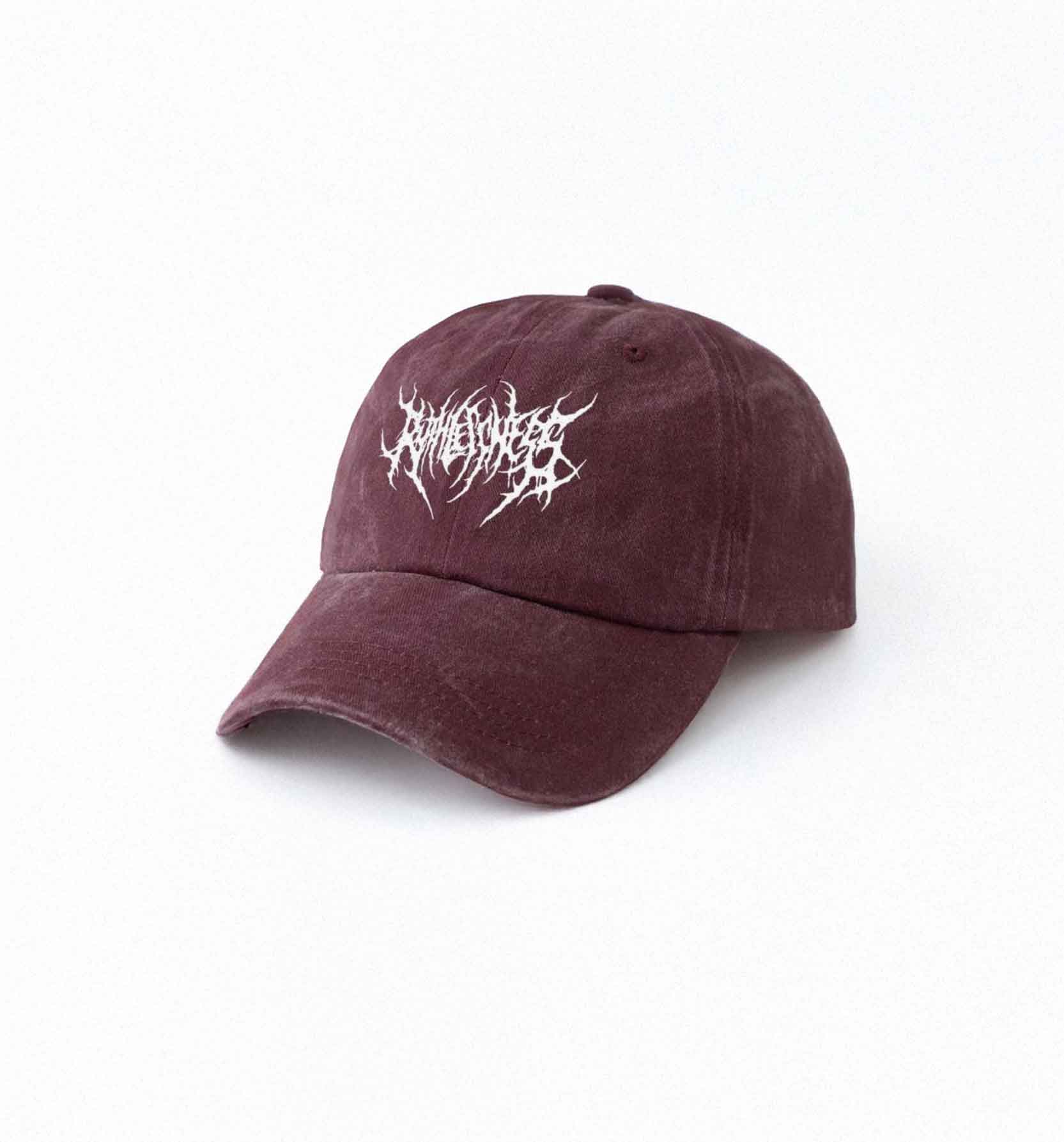 Casquette rétro délavée avec lettrage gothique imprimé