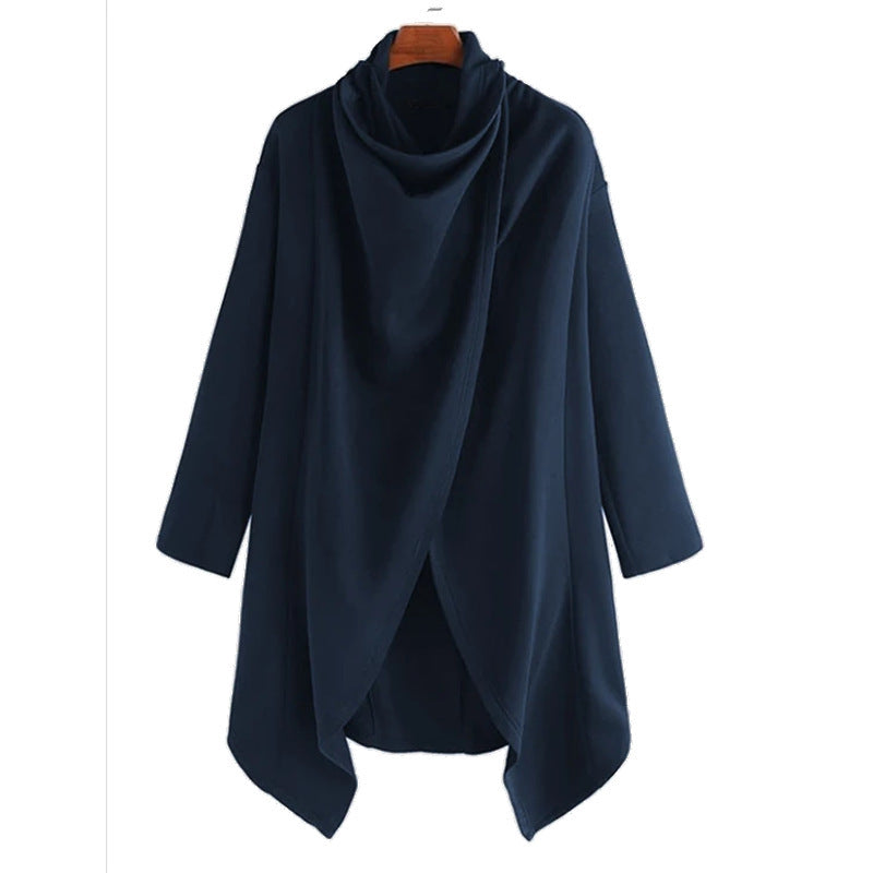 SNTS Long Asymmetrical Coat blue