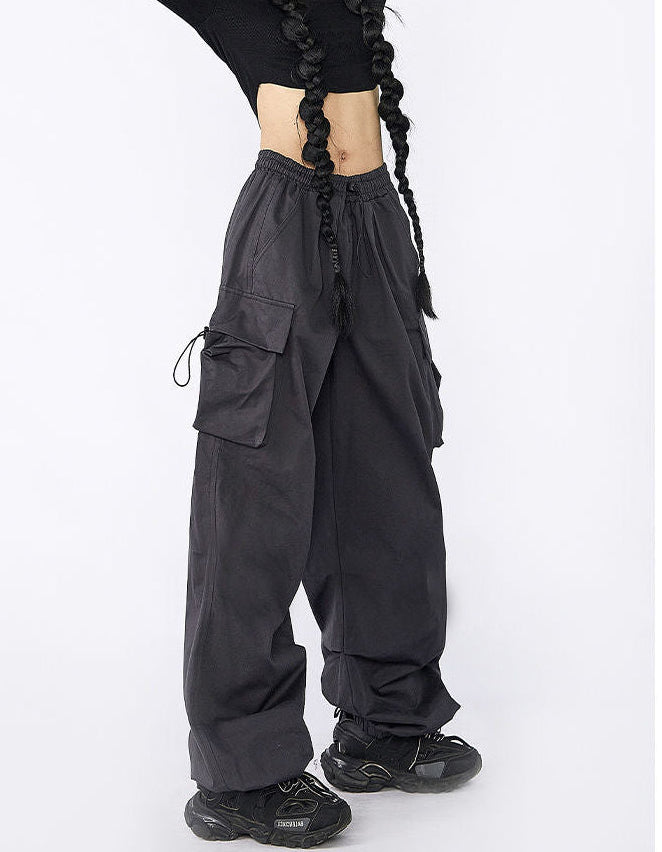 Wide Cargo Pants For Techno girls