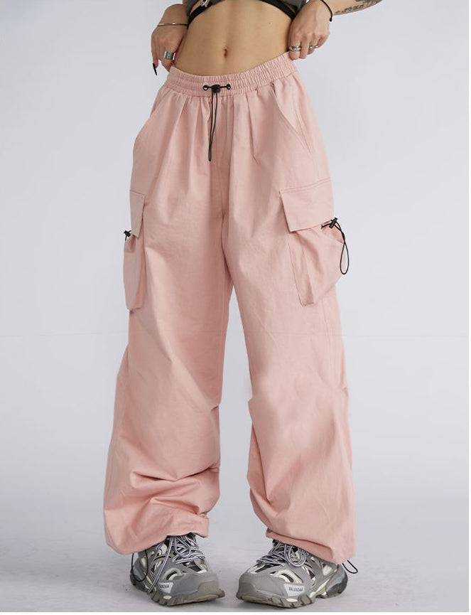 Wide Cargo Pants For Techno girls
