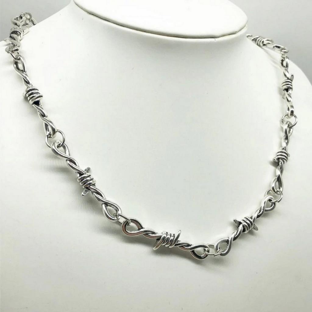 COLLIER/BRACELET EN FIL DE FER BARBÉ - Synesthésique