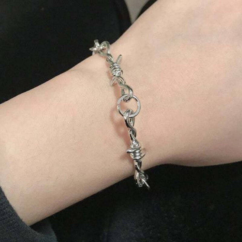 COLLIER/BRACELET EN FIL DE FER BARBÉ - Synesthésique