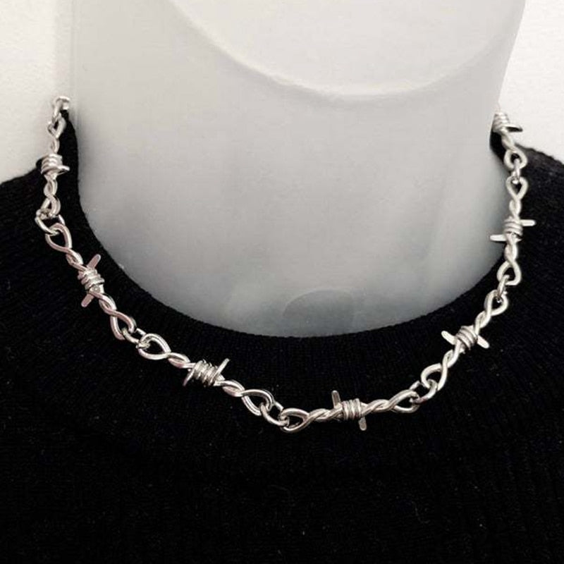 COLLIER/BRACELET EN FIL DE FER BARBÉ - Synesthésique