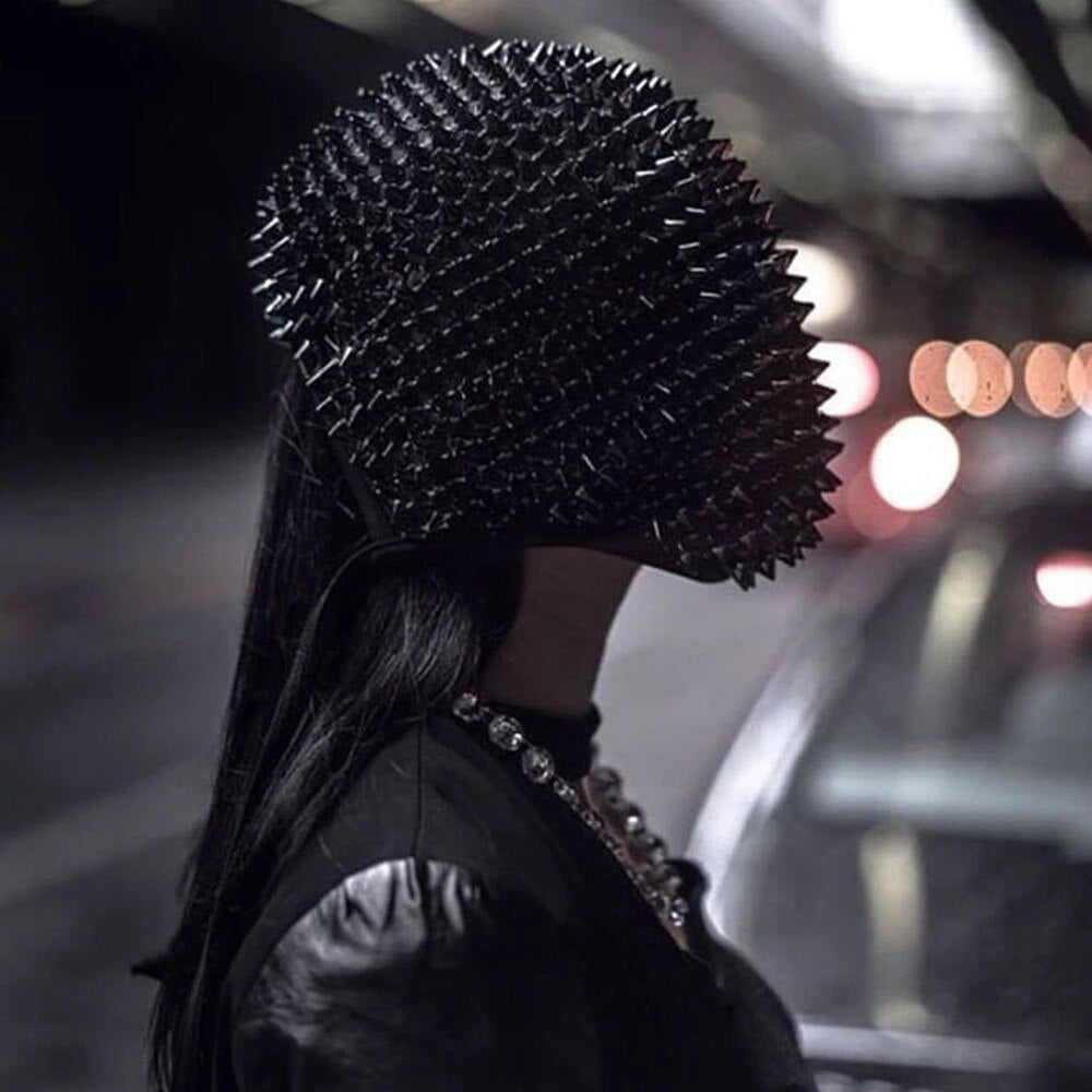 CYBERPUNK FULL - MASQUE FACIAL AVEC RIVETS ET ÉPINES - Synesthésique