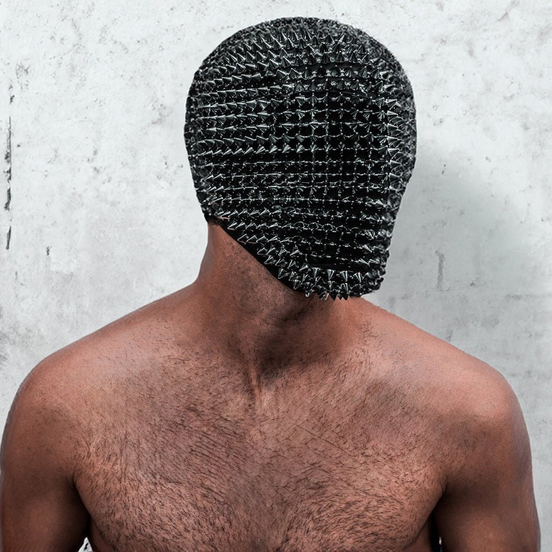 CYBERPUNK FULL - FACE MASK WITH RIVETS AND SPINES - Synesthetic